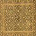 Square Abstract Brown Modern Rug, abs1636brn