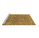 Sideview of Machine Washable Abstract Brown Modern Rug, wshabs1636brn