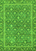 Machine Washable Abstract Green Modern Area Rugs, wshabs1636grn