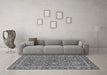 Machine Washable Abstract Gray Modern Rug in a Living Room,, wshabs1636gry