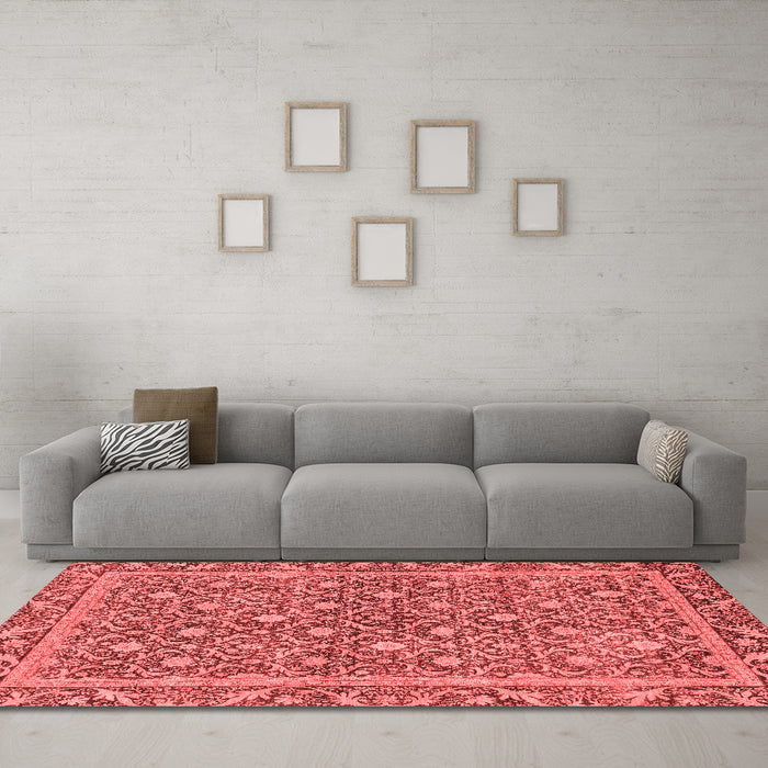 Modern Red Washable Rugs