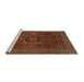 Sideview of Machine Washable Abstract Light Brown Rug, wshabs1637