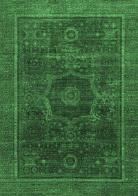 Abstract Emerald Green Modern Rug, abs1637emgrn