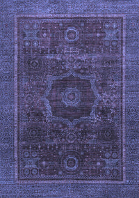 Abstract Blue Modern Rug, abs1637blu