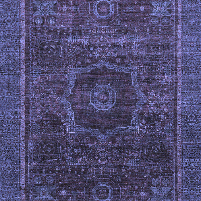 Abstract Blue Modern Rug, abs1637blu