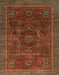 Abstract Light Brown Modern Rug, abs1637