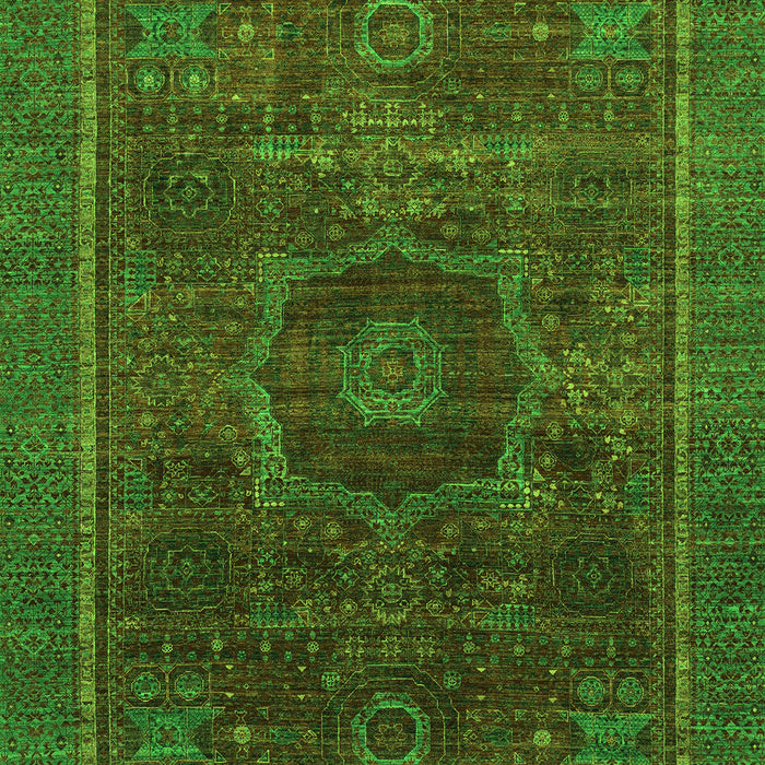 Machine Washable Abstract Green Modern Area Rugs, wshabs1637grn