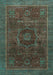 Abstract Light Blue Modern Rug, abs1637lblu