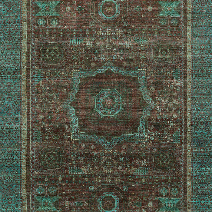Abstract Light Blue Modern Rug, abs1637lblu