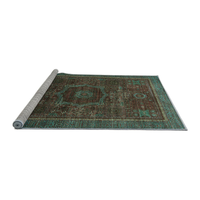 Sideview of Machine Washable Abstract Light Blue Modern Rug, wshabs1637lblu