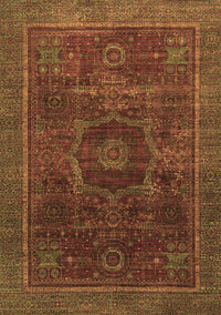 Abstract Brown Modern Rug, abs1637brn