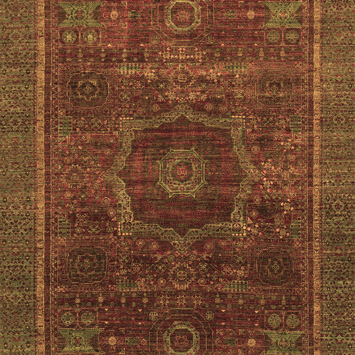 Abstract Brown Modern Rug, abs1637brn