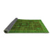 Sideview of Abstract Green Modern Rug, abs1637grn