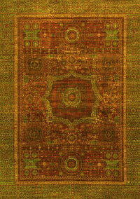 Abstract Yellow Modern Rug, abs1637yw