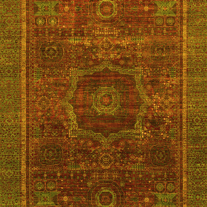 Abstract Yellow Modern Rug, abs1637yw
