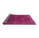 Sideview of Abstract Pink Modern Rug, abs1637pnk