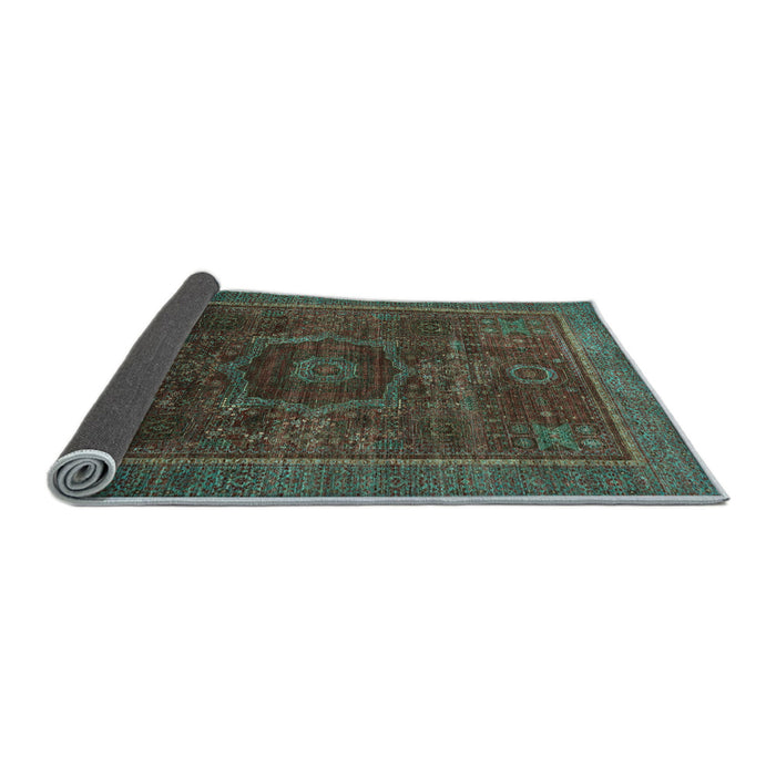 Sideview of Abstract Light Blue Modern Rug, abs1637lblu