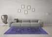 Machine Washable Abstract Blue Modern Rug in a Living Room, wshabs1637blu