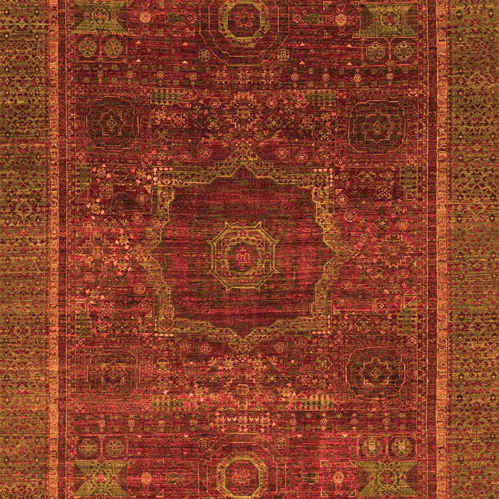 Machine Washable Abstract Orange Modern Area Rugs, wshabs1637org