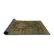 Sideview of Abstract Chocolate Brown Modern Rug, abs1638