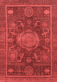 Abstract Red Modern Rug, abs1638red