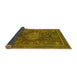 Sideview of Abstract Yellow Modern Rug, abs1638yw