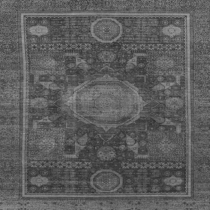 Square Abstract Gray Modern Rug, abs1638gry