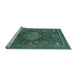 Sideview of Machine Washable Abstract Light Blue Modern Rug, wshabs1638lblu