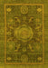 Machine Washable Abstract Yellow Modern Rug, wshabs1638yw