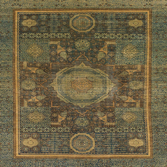 Square Abstract Chocolate Brown Modern Rug, abs1638