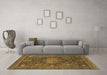 Machine Washable Abstract Brown Modern Rug in a Living Room,, wshabs1638brn