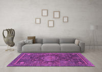 Machine Washable Abstract Purple Modern Rug, wshabs1638pur