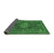 Sideview of Abstract Emerald Green Modern Rug, abs1638emgrn