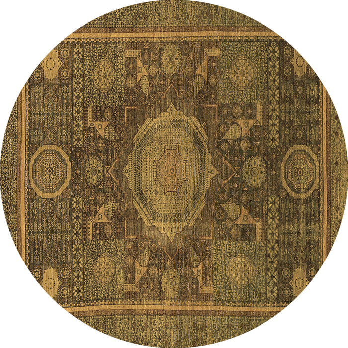 Round Machine Washable Abstract Brown Modern Rug, wshabs1638brn