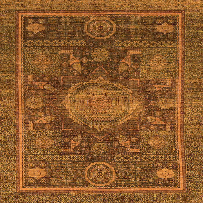 Square Abstract Orange Modern Rug, abs1638org