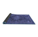 Sideview of Abstract Blue Modern Rug, abs1638blu