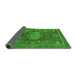 Sideview of Abstract Green Modern Rug, abs1638grn