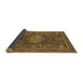 Sideview of Abstract Brown Modern Rug, abs1638brn