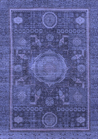 Abstract Blue Modern Rug, abs1638blu