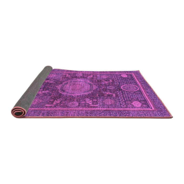 Sideview of Abstract Purple Modern Rug, abs1638pur