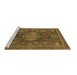 Sideview of Machine Washable Abstract Brown Modern Rug, wshabs1638brn