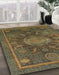 Machine Washable Abstract Milk Chocolate Brown Rug in a Family Room, wshabs1638