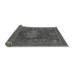 Sideview of Abstract Gray Modern Rug, abs1638gry