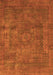 Abstract Orange Modern Rug, abs1639org