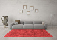 Machine Washable Abstract Red Modern Rug, wshabs1639red