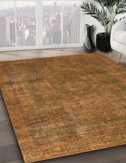 Machine Washable Abstract Sedona Brown Rug in a Family Room, wshabs1639