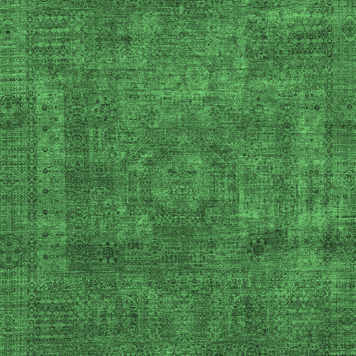 Machine Washable Abstract Emerald Green Modern Area Rugs, wshabs1639emgrn