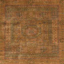 Square Machine Washable Abstract Sedona Brown Rug, wshabs1639