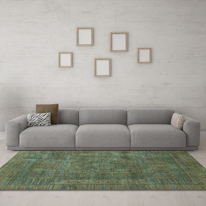 Machine Washable Abstract Light Blue Modern Rug in a Living Room, wshabs1639lblu