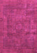 Machine Washable Abstract Pink Modern Rug, wshabs1639pnk